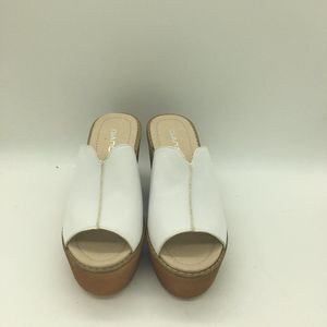 White Platform Slide Sandals - Women